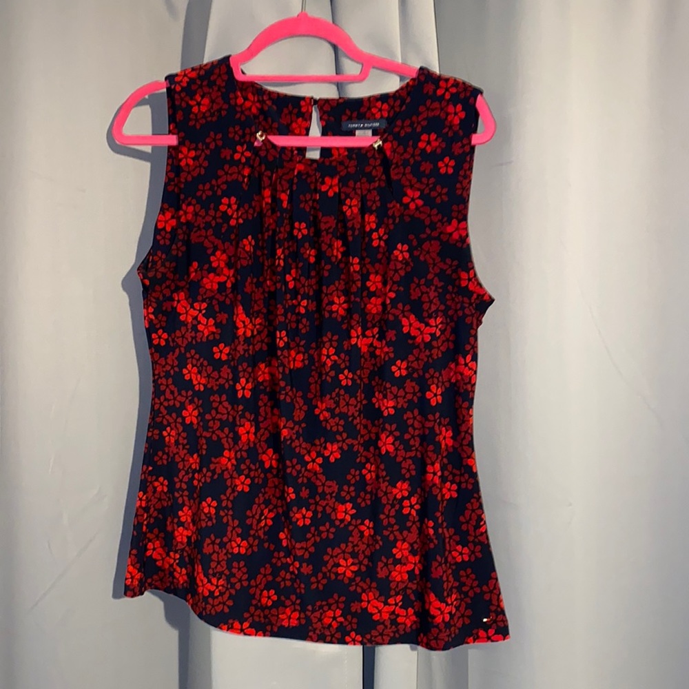 Tommy Hilfiger Navy and Red Floral blouse